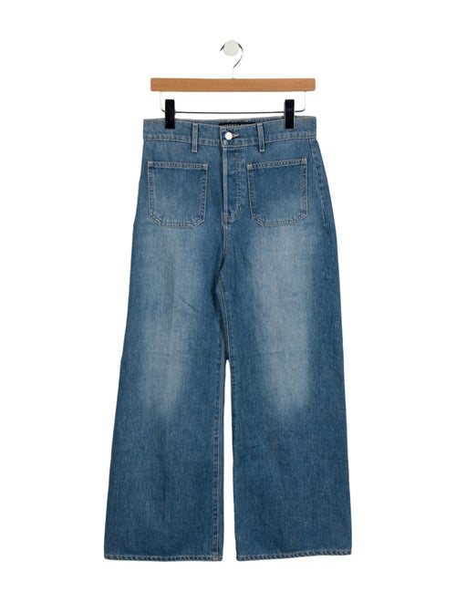 Veronica Beard High-Rise Wide Leg Jeans