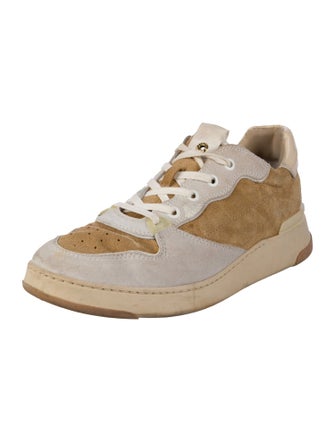 Veronica Beard Suede Colorblock Pattern Sneakers