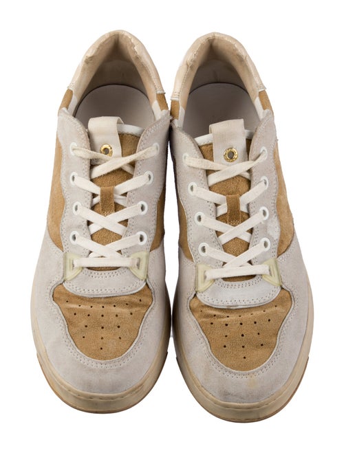 Veronica Beard Suede Colorblock Pattern Sneakers