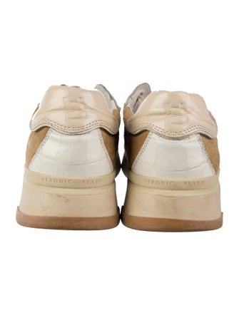 Veronica Beard Suede Colorblock Pattern Sneakers