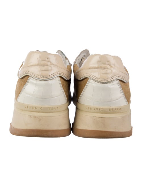 Veronica Beard Suede Colorblock Pattern Sneakers
