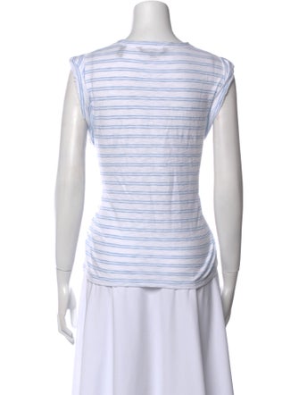 Veronica Beard Striped Crew Neck Top