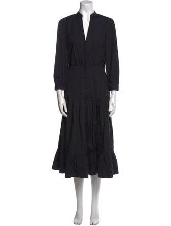 Veronica Beard V-Neck Midi Length Dress