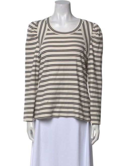 Veronica Beard Striped Scoop Neck T-Shirt