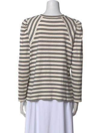 Veronica Beard Striped Scoop Neck T-Shirt