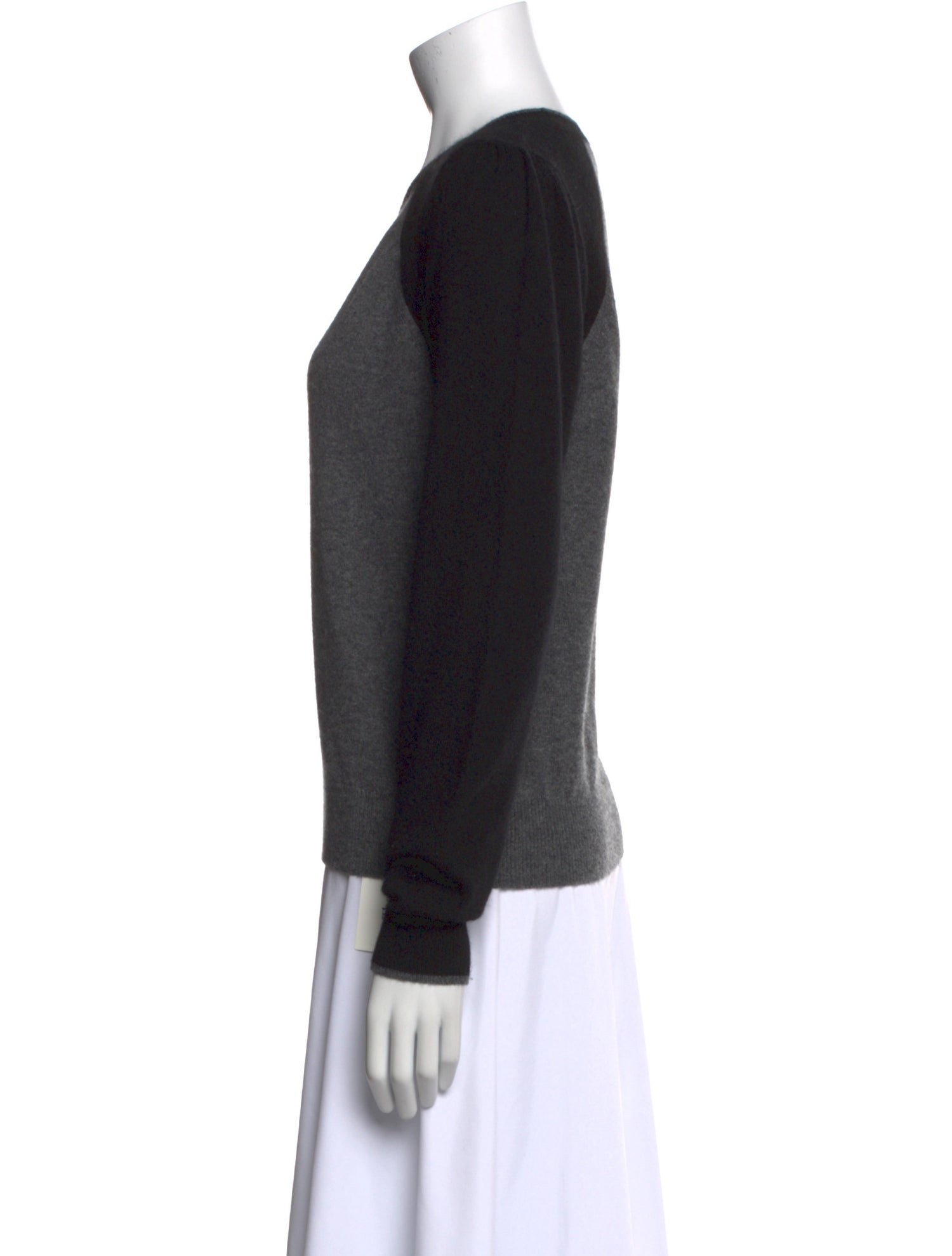 Veronica Beard Cashmere Colorblock Pattern Sweater