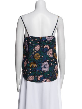Veronica Beard Silk Floral Print Top