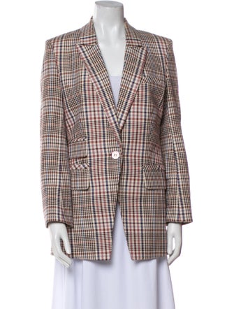 Veronica Beard Plaid Print Blazer