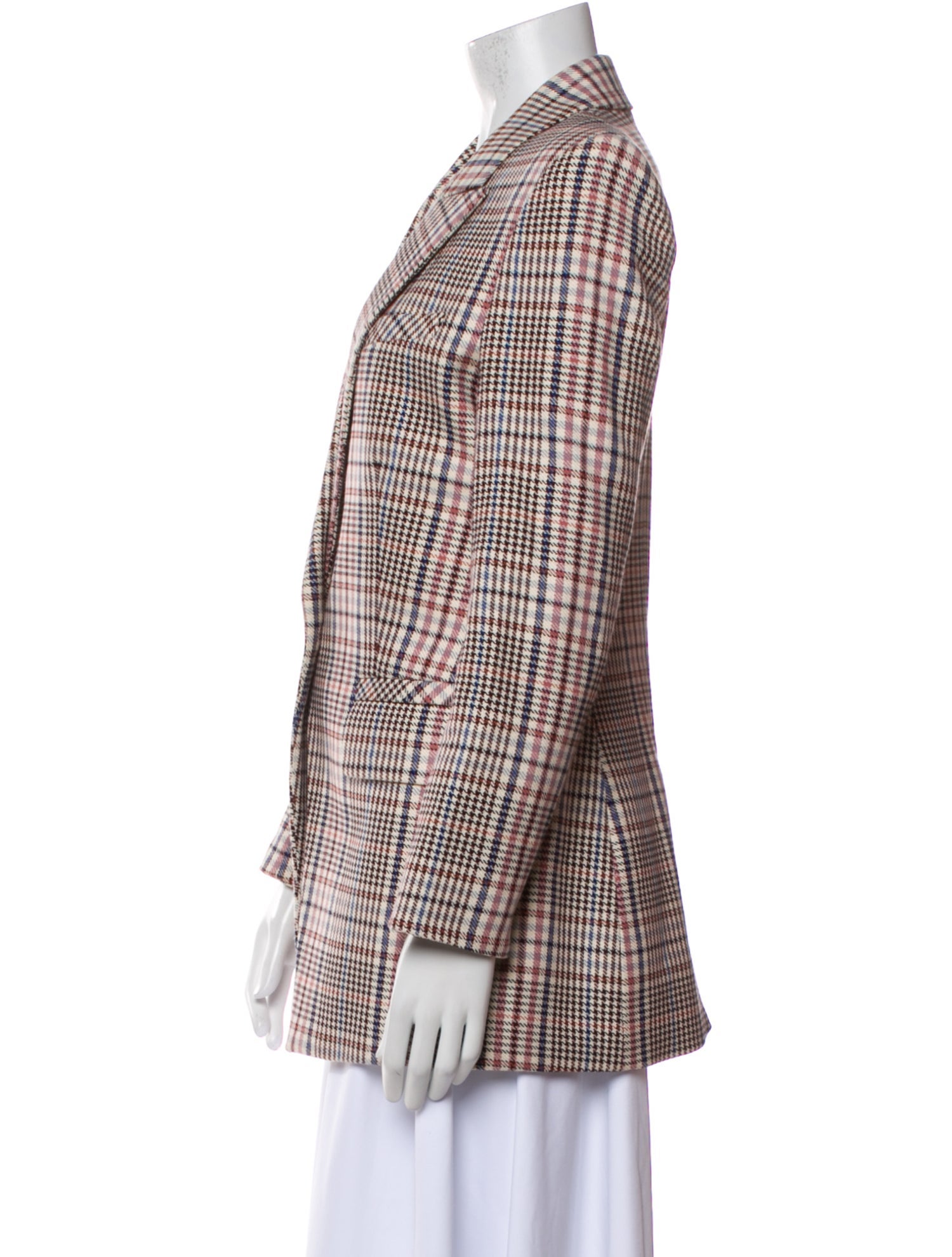 Veronica Beard Plaid Print Blazer