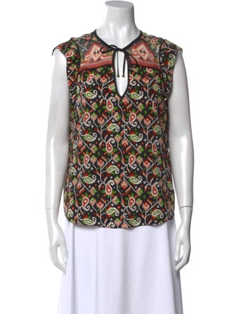 Veronica Beard Silk Printed Blouse