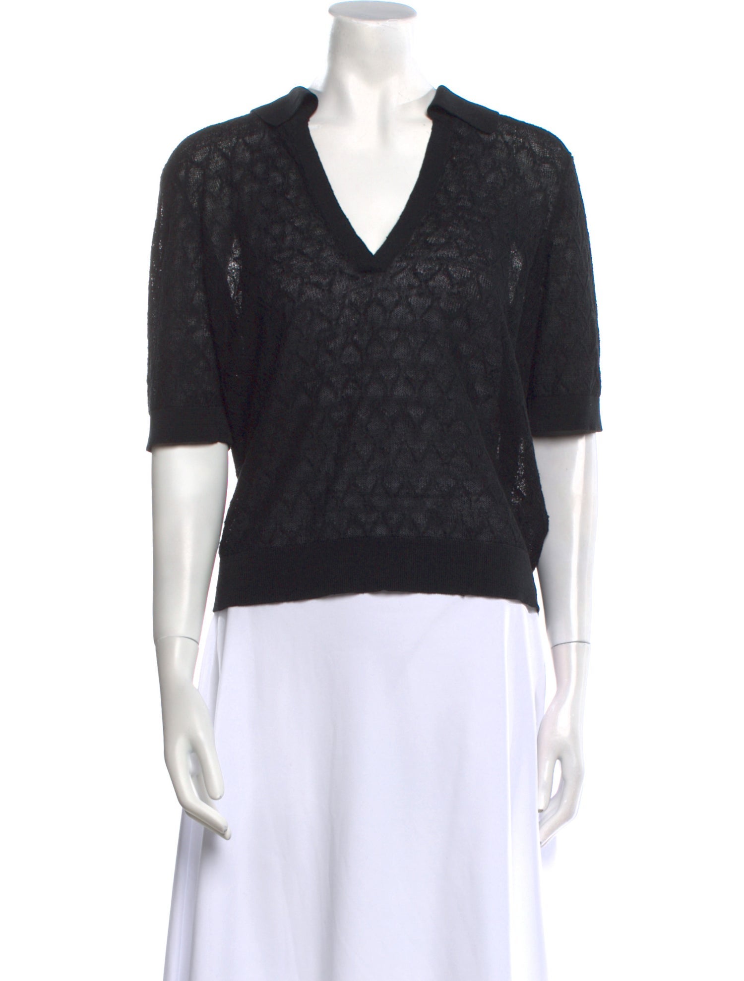 Veronica Beard Linen V-Neck Top