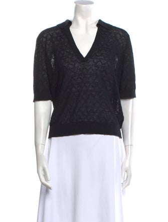 Veronica Beard Linen V-Neck Top