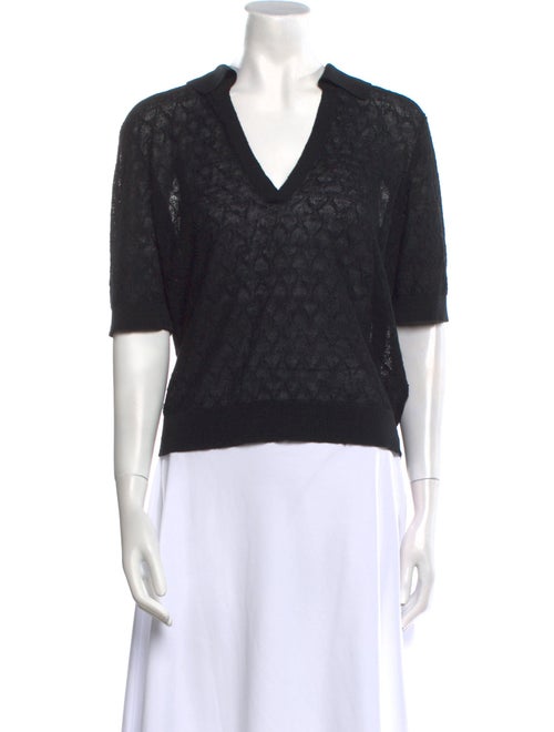 Veronica Beard Linen V-Neck Top