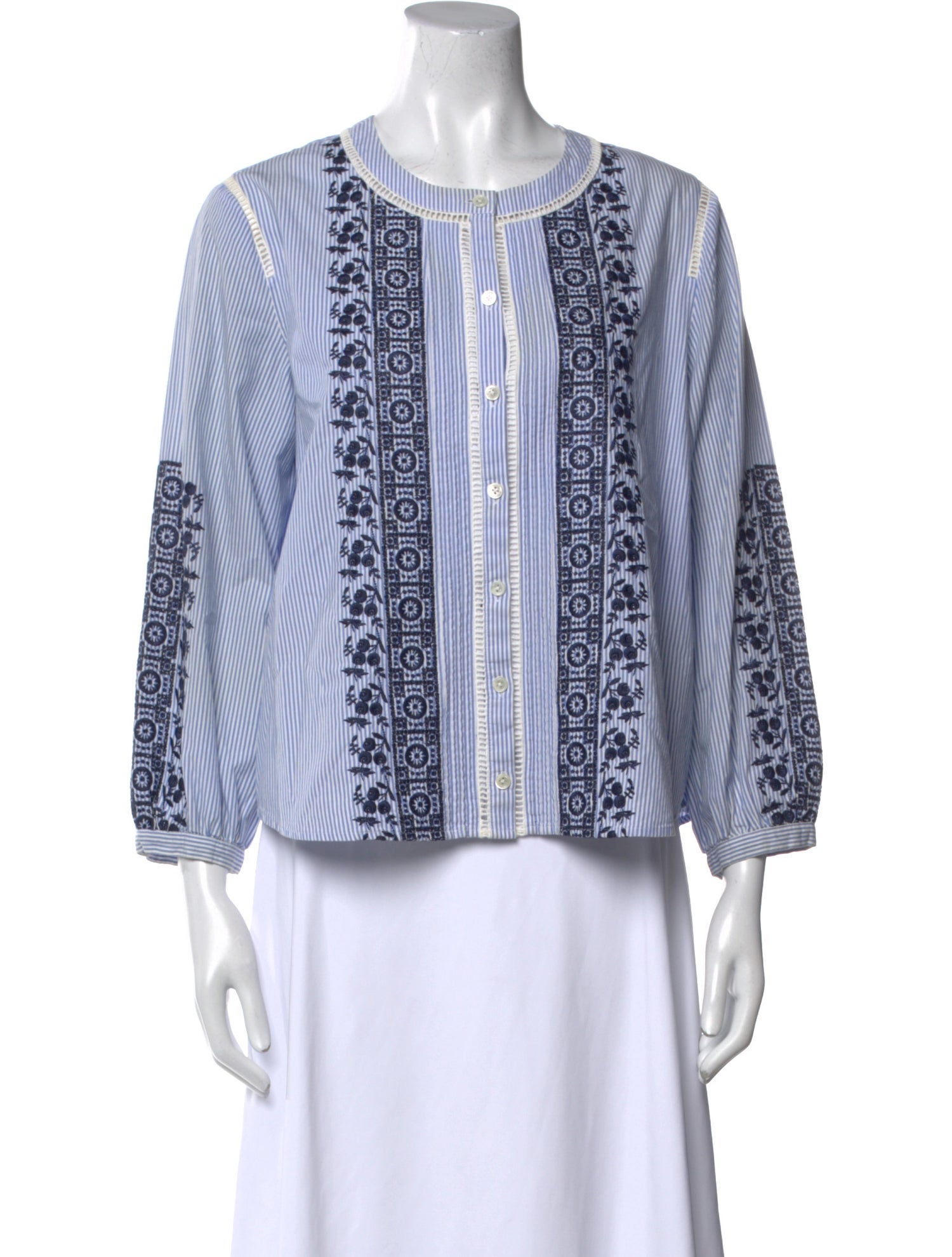 Veronica Beard Printed Scoop Neck Blouse