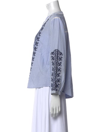 Veronica Beard Printed Scoop Neck Blouse