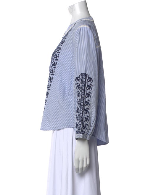 Veronica Beard Printed Scoop Neck Blouse