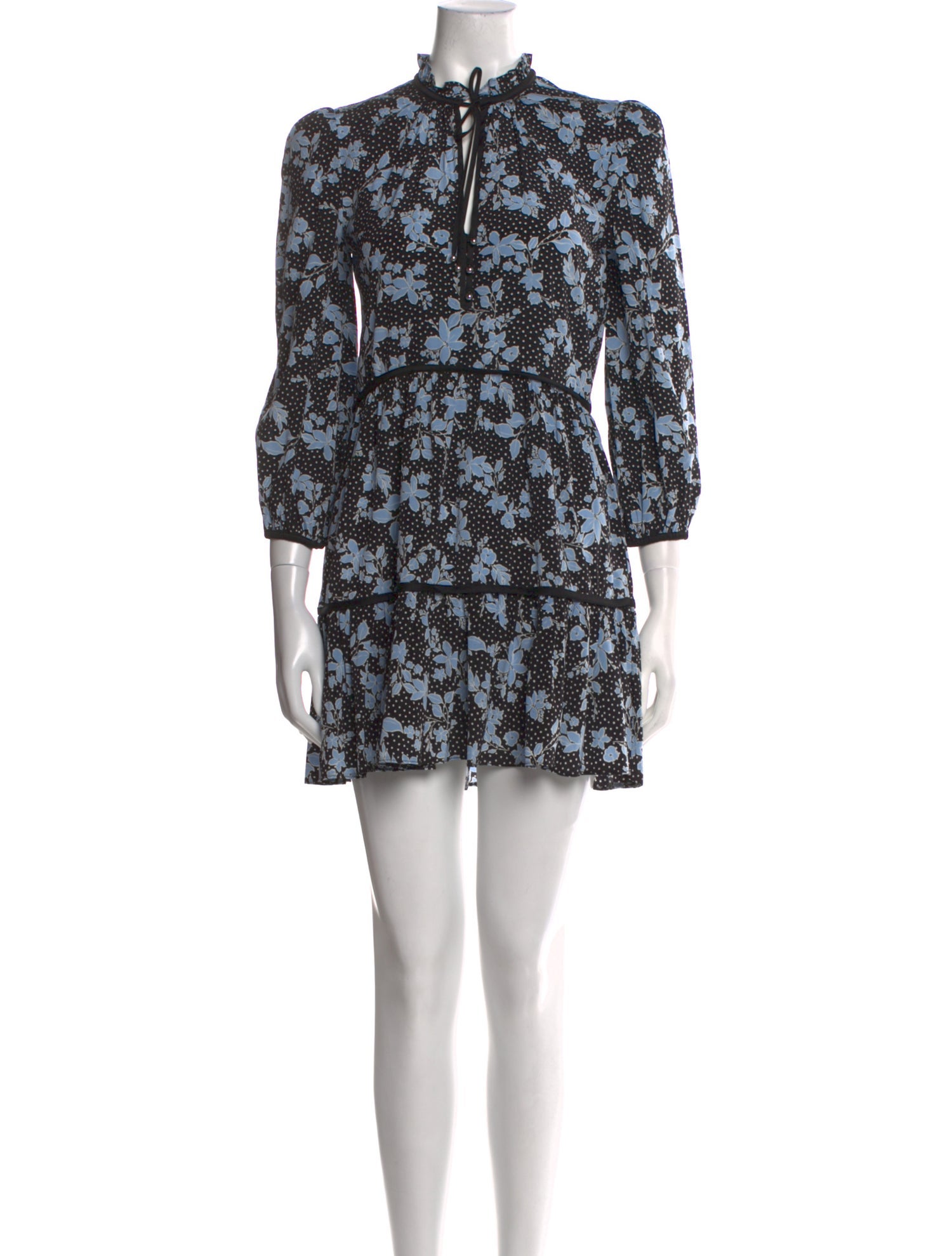 Veronica Beard Floral Print Mini Dress