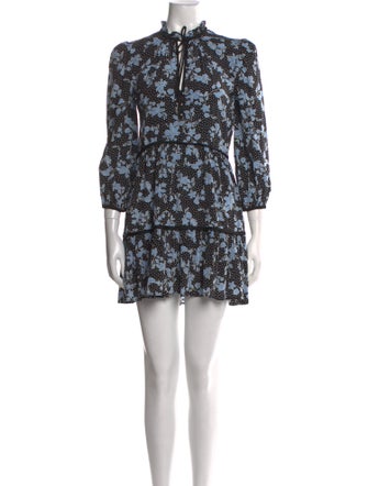 Veronica Beard Floral Print Mini Dress