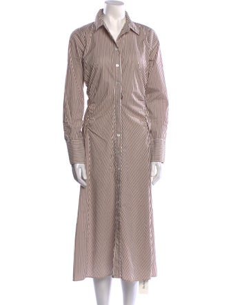 Veronica Beard Striped Midi Length Dress