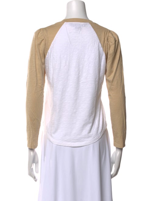 Veronica Beard Colorblock Pattern Crew Neck Crop Top