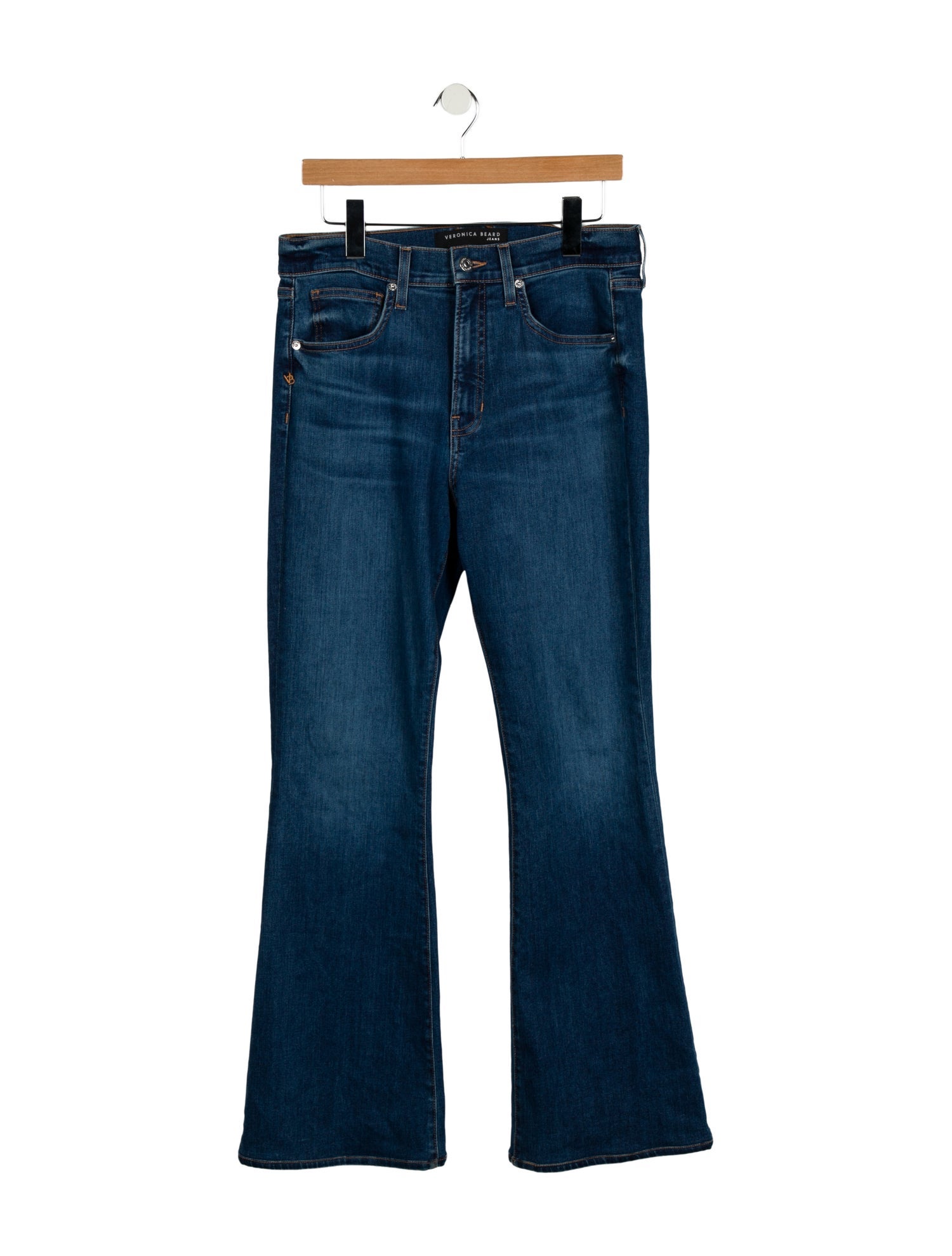 Veronica Beard Low-Rise Wide Leg Jeans