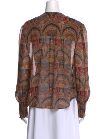 Veronica Beard Silk Paisley Print Blouse