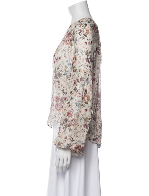 Veronica Beard Silk Floral Print Blouse