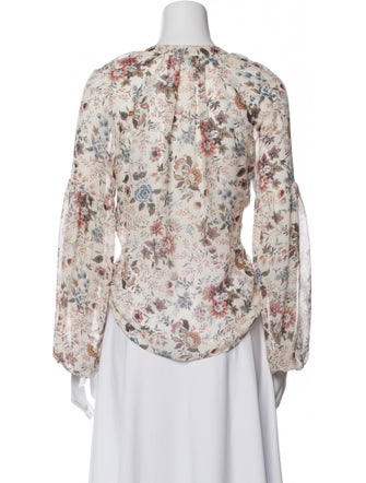Veronica Beard Silk Floral Print Blouse