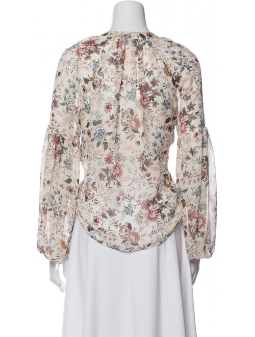 Veronica Beard Silk Floral Print Blouse