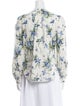 Veronica Beard Floral Print Crew Neck Blouse