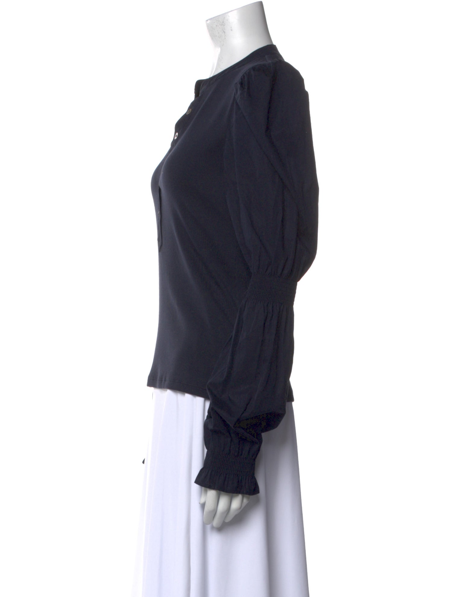 Veronica Beard V-Neck Long Sleeve Top