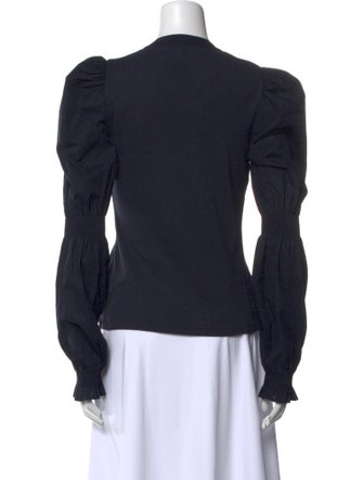 Veronica Beard V-Neck Long Sleeve Top