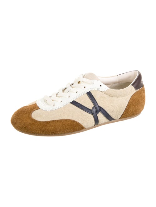 Veronica Beard Suede Colorblock Pattern Sneakers