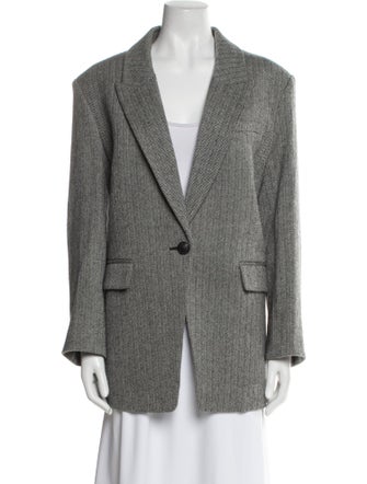 Veronica Beard Wool Houndstooth Print Blazer