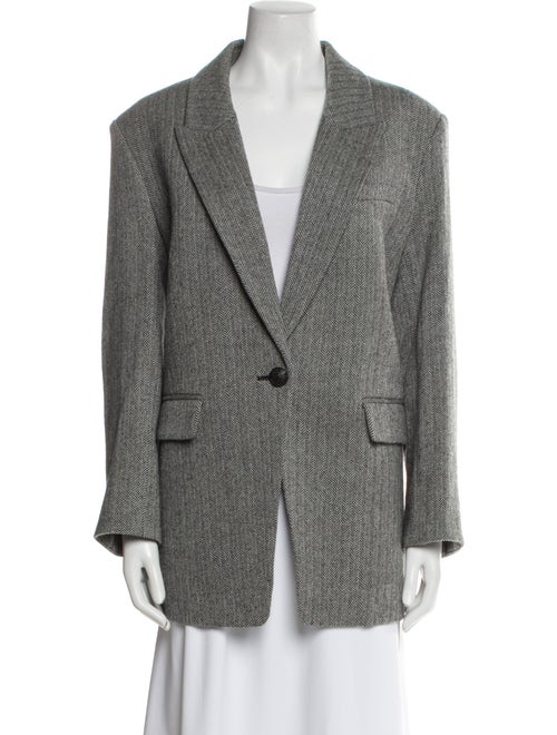Veronica Beard Wool Houndstooth Print Blazer