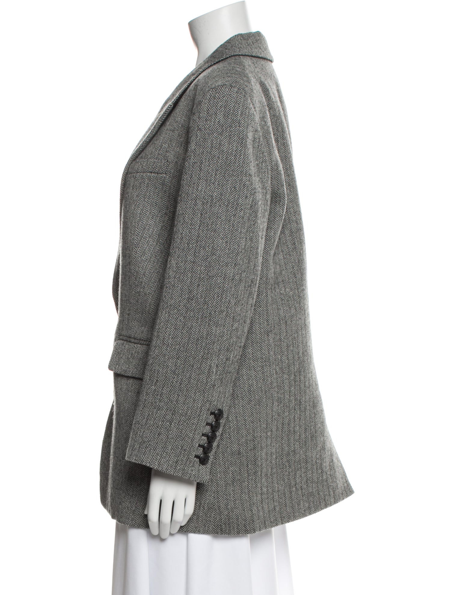 Veronica Beard Wool Houndstooth Print Blazer