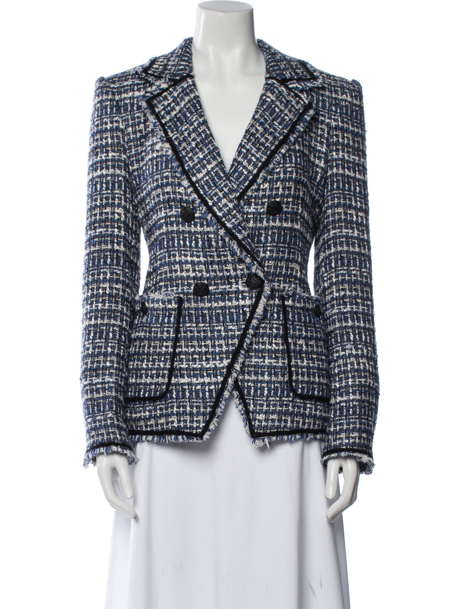 Veronica Beard Plaid Print Blazer