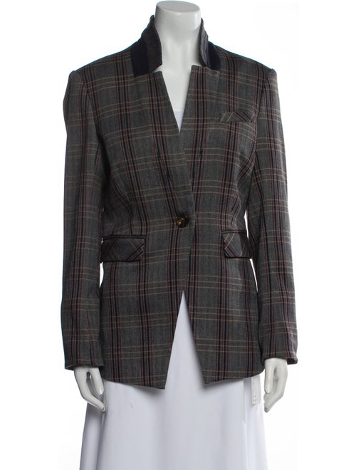 Veronica Beard Plaid Print Blazer