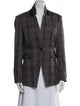 Veronica Beard Plaid Print Blazer