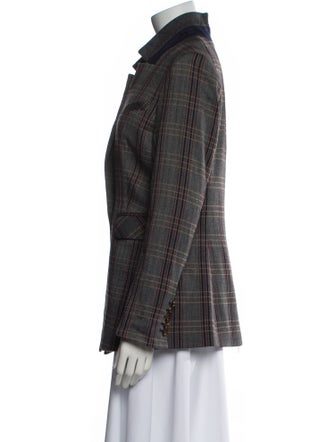 Veronica Beard Plaid Print Blazer