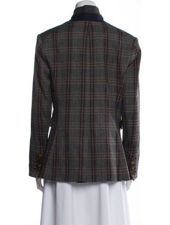 Veronica Beard Plaid Print Blazer