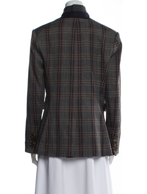 Veronica Beard Plaid Print Blazer
