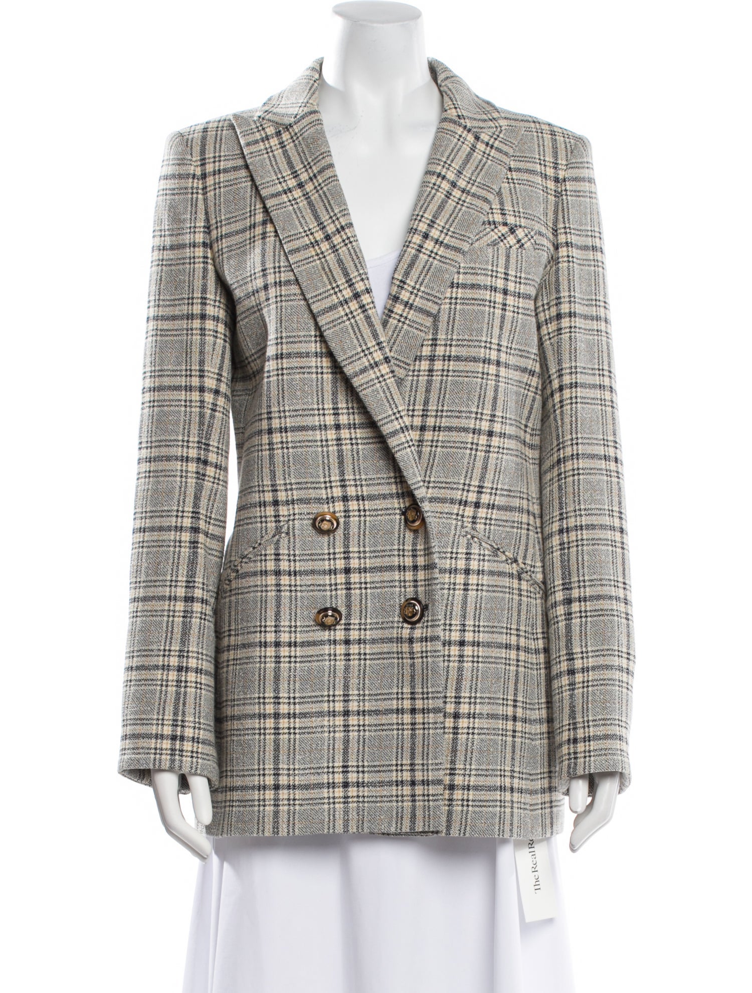 Veronica Beard Plaid Print Blazer
