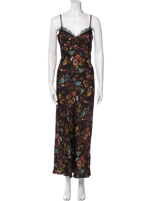 Veronica Beard Floral Print Long Dress