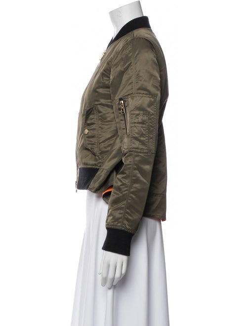 Veronica Beard Nylon Graphic Print Bomber Jacket