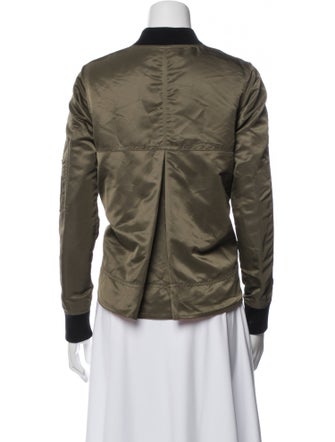 Veronica Beard Nylon Graphic Print Bomber Jacket