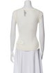 Veronica Beard Linen Bateau Neckline Crop Top