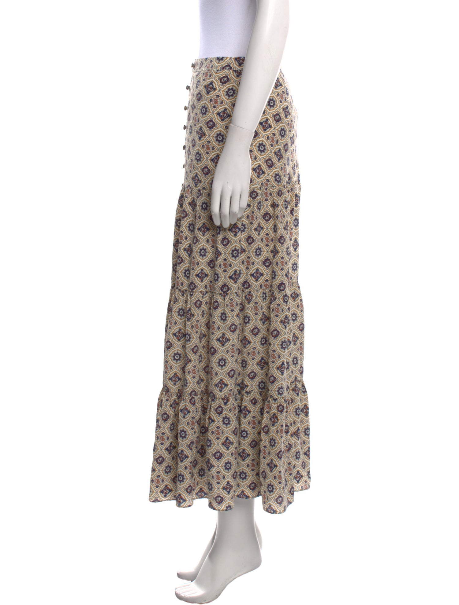 Veronica Beard Silk Midi Length Skirt