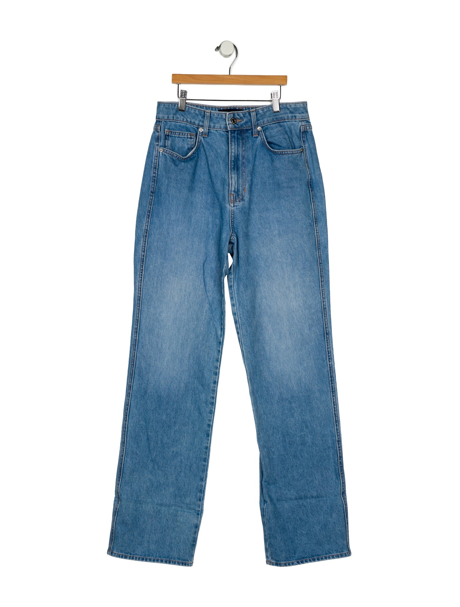 Veronica Beard High-Rise Straight Leg Jeans