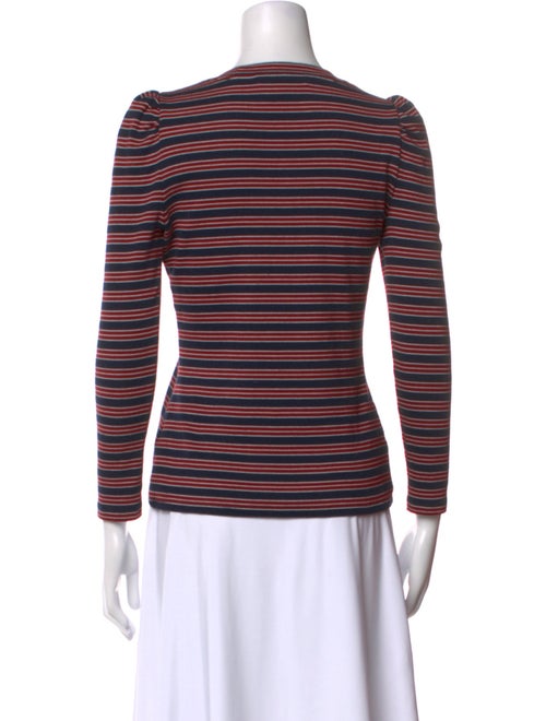 Veronica Beard Striped Crew Neck Top